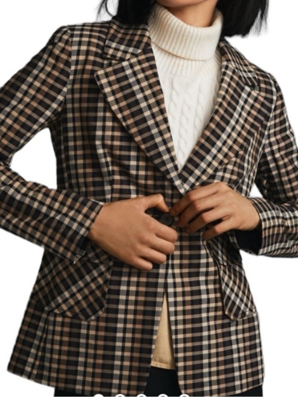 Maeve for Anthropologie Classic Plaid Blazer Jacket!